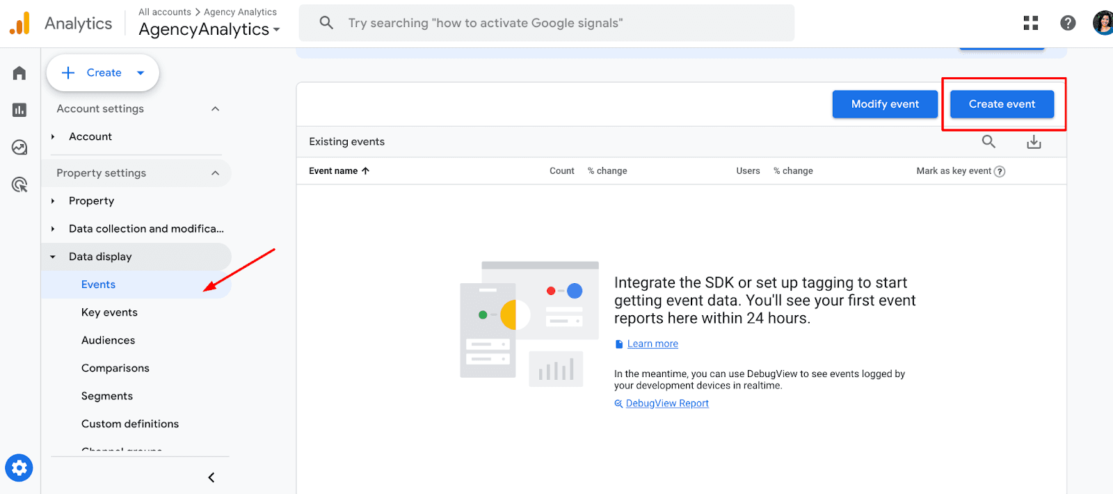 Google Analytics create event Google Analytics create event