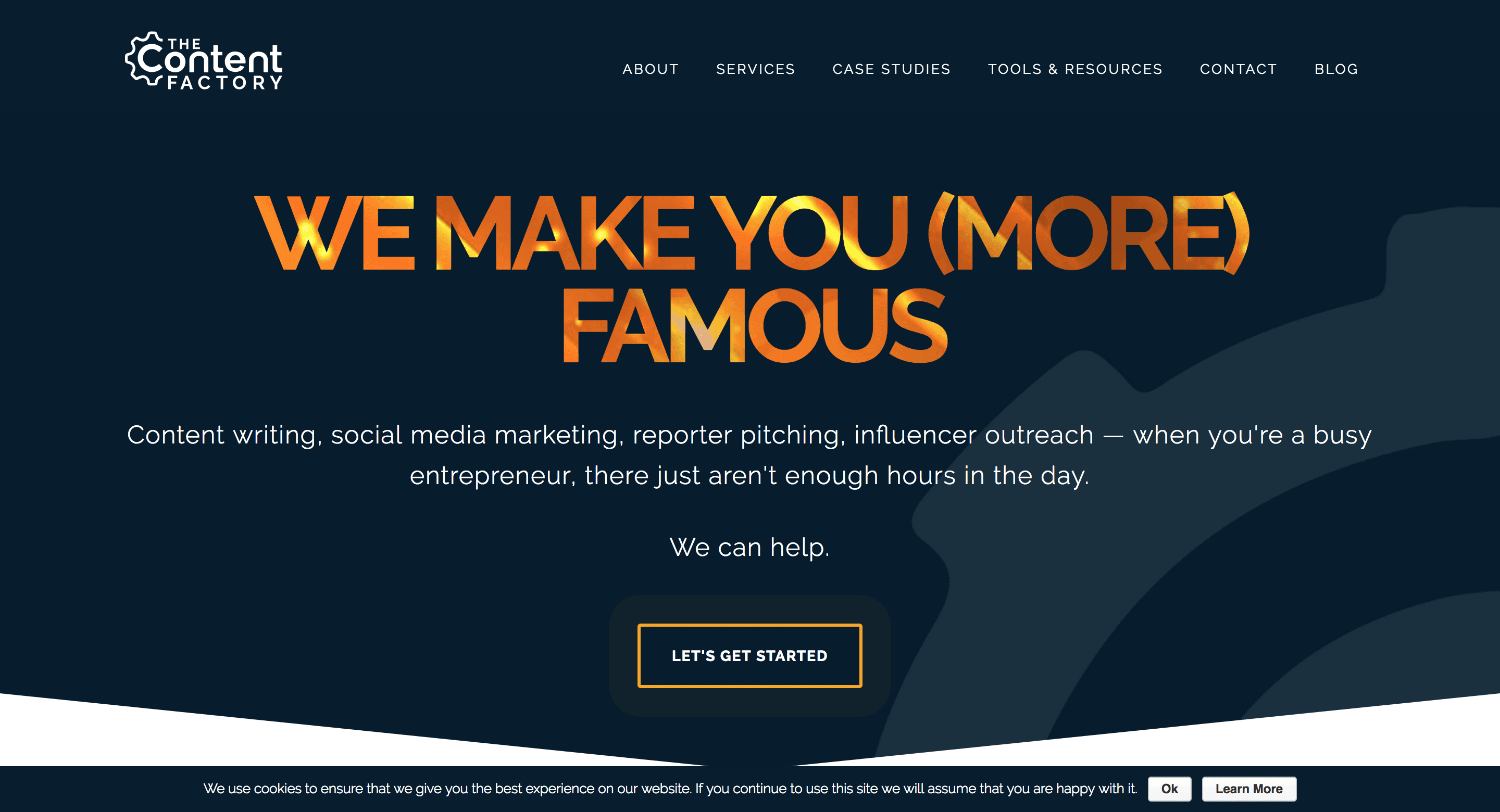 Content Factory homepage