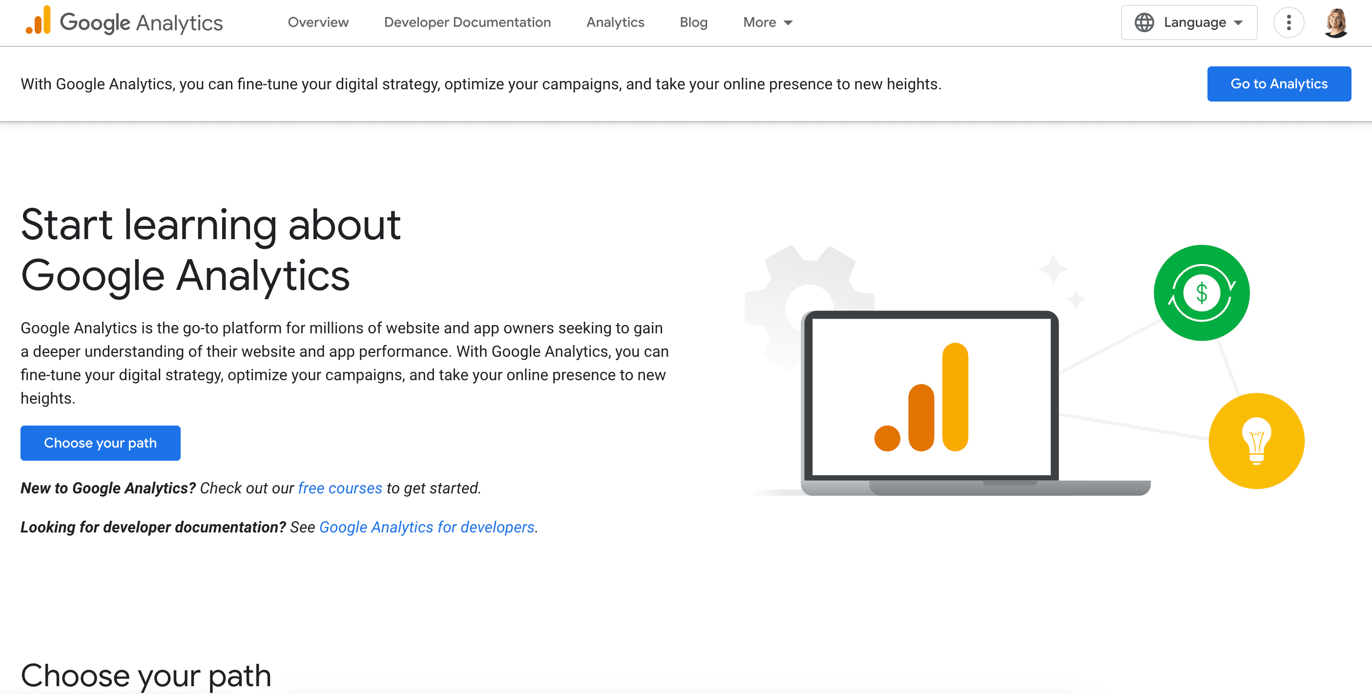 Google Analytics Homepage Google Analytics Homepage