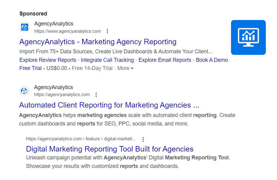 AgencyAnalytics Search Results