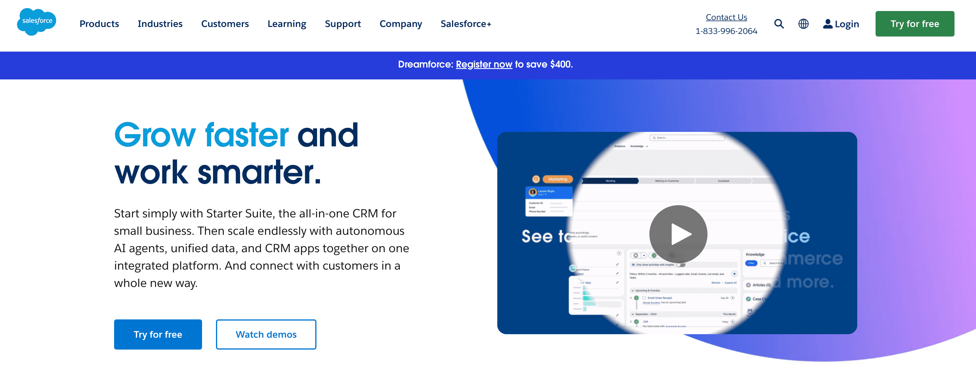Salesforce homepage Salesforce homepage