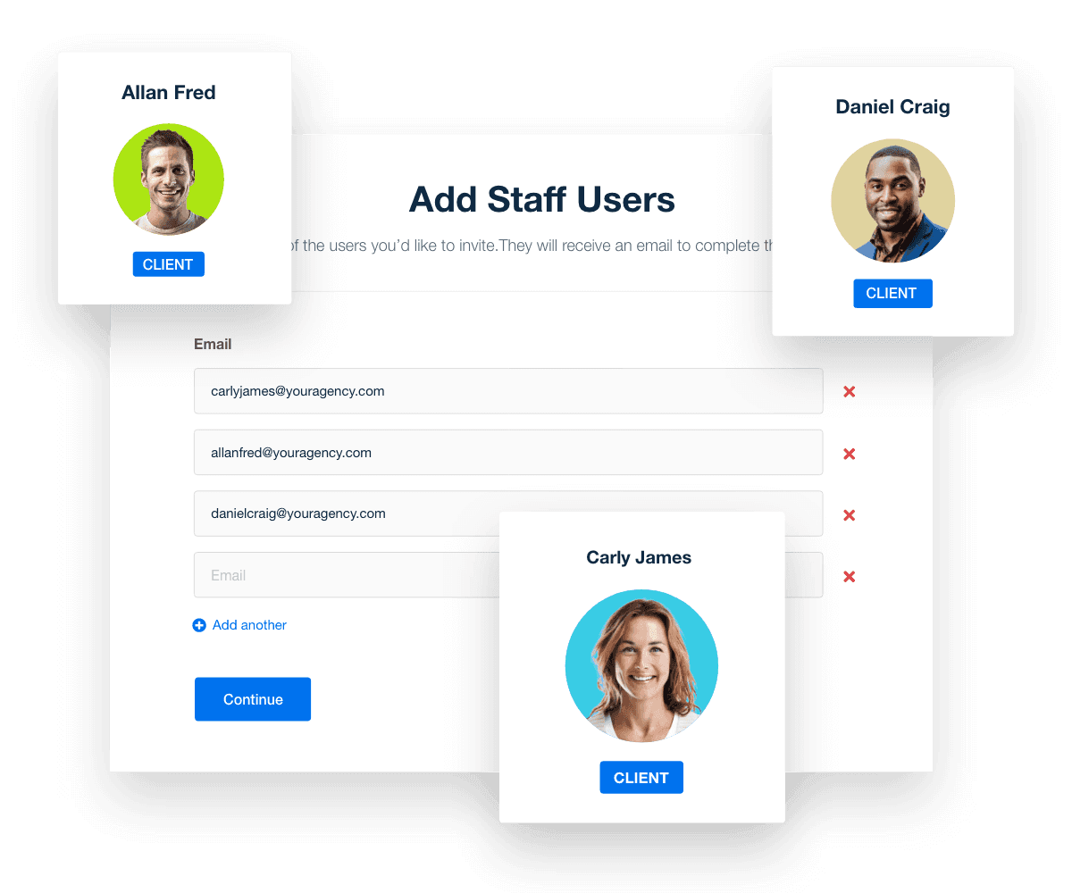 Create Unlimited Client & Staff Accounts