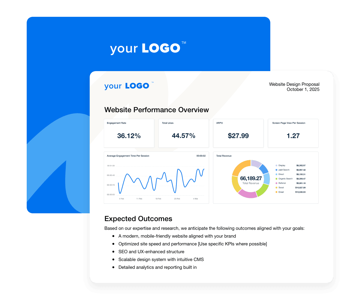 An example of a white label website design & development proposal