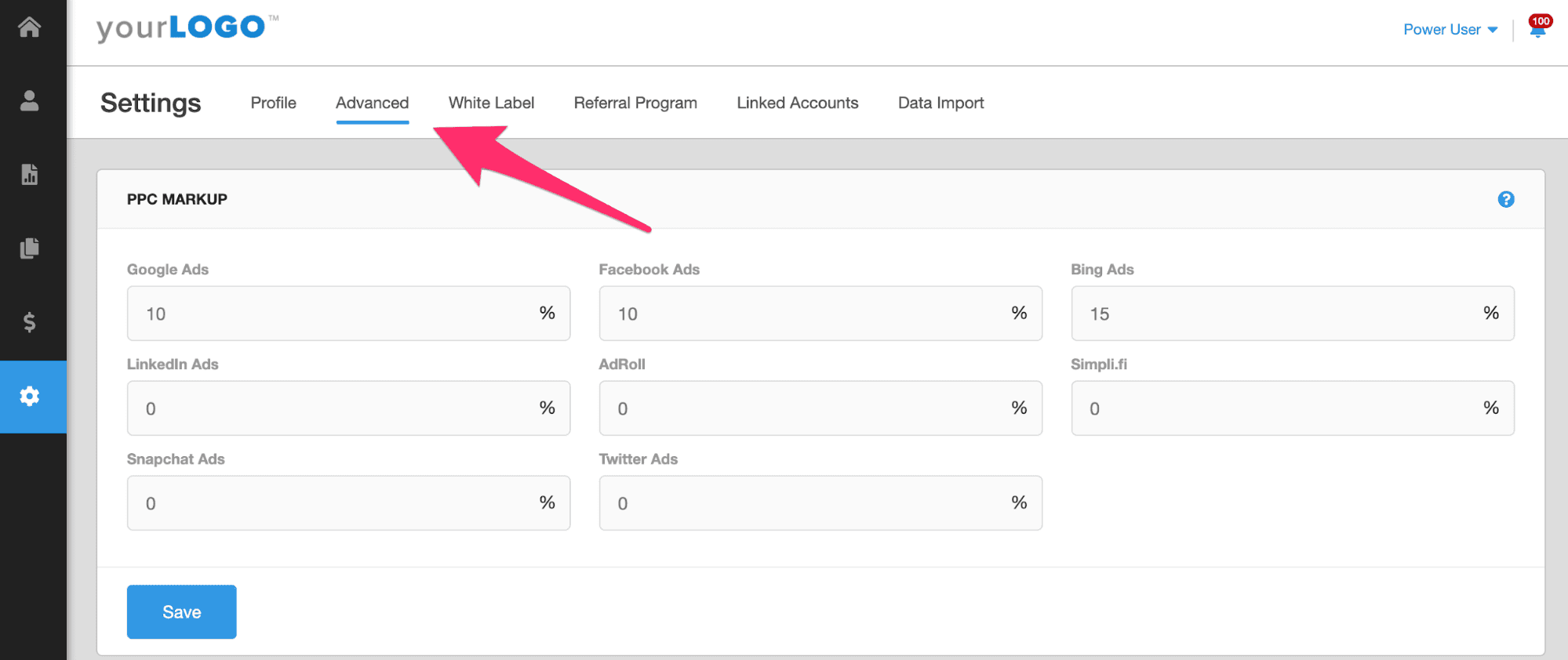 Add a PPC Markup to Your Agency's Reporting Dashboard