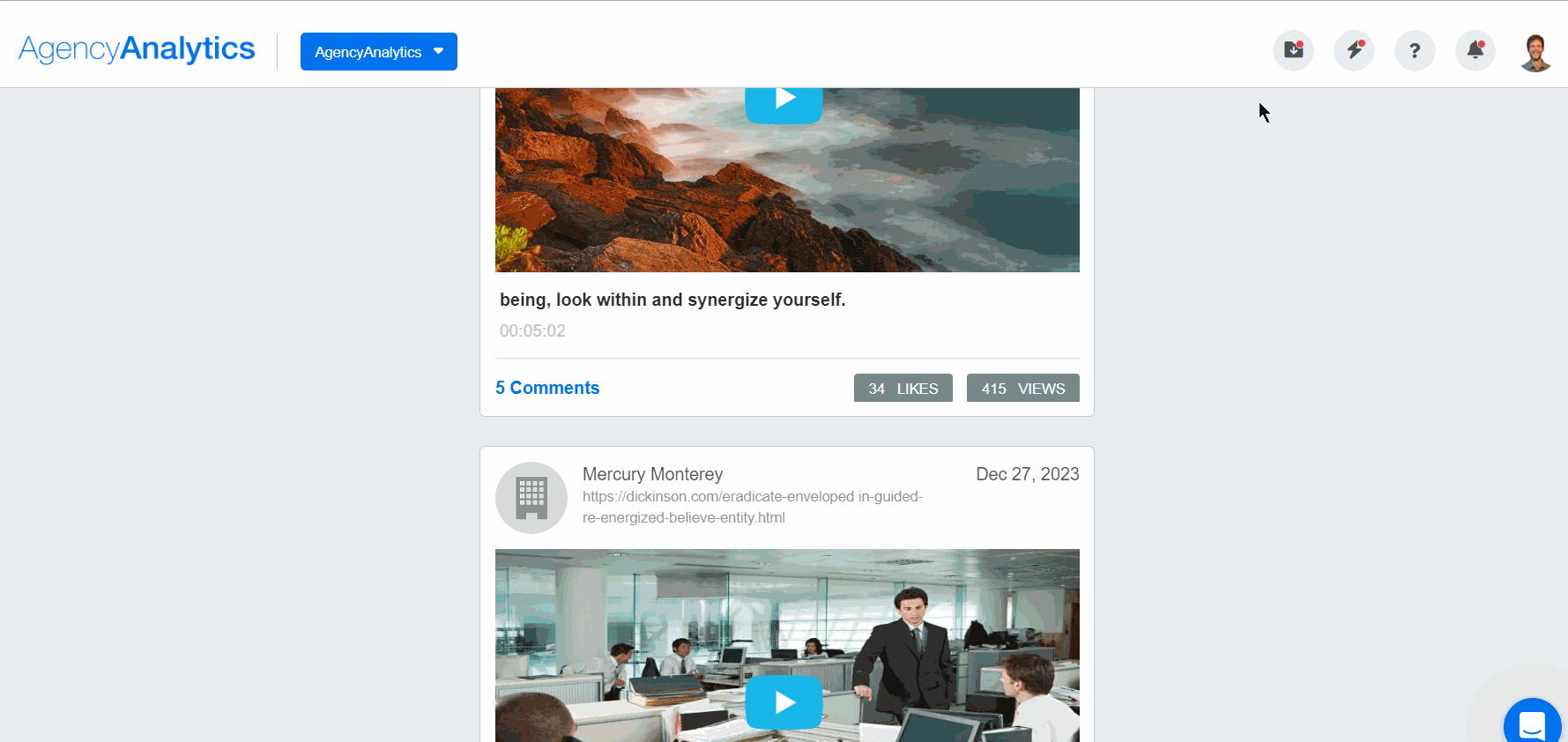 AgencyAnalytics Vimeo Live Feed AgencyAnalytics Vimeo Live Feed
