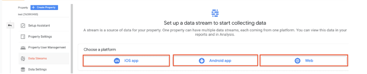 Google Analytics 4 - Data Streams