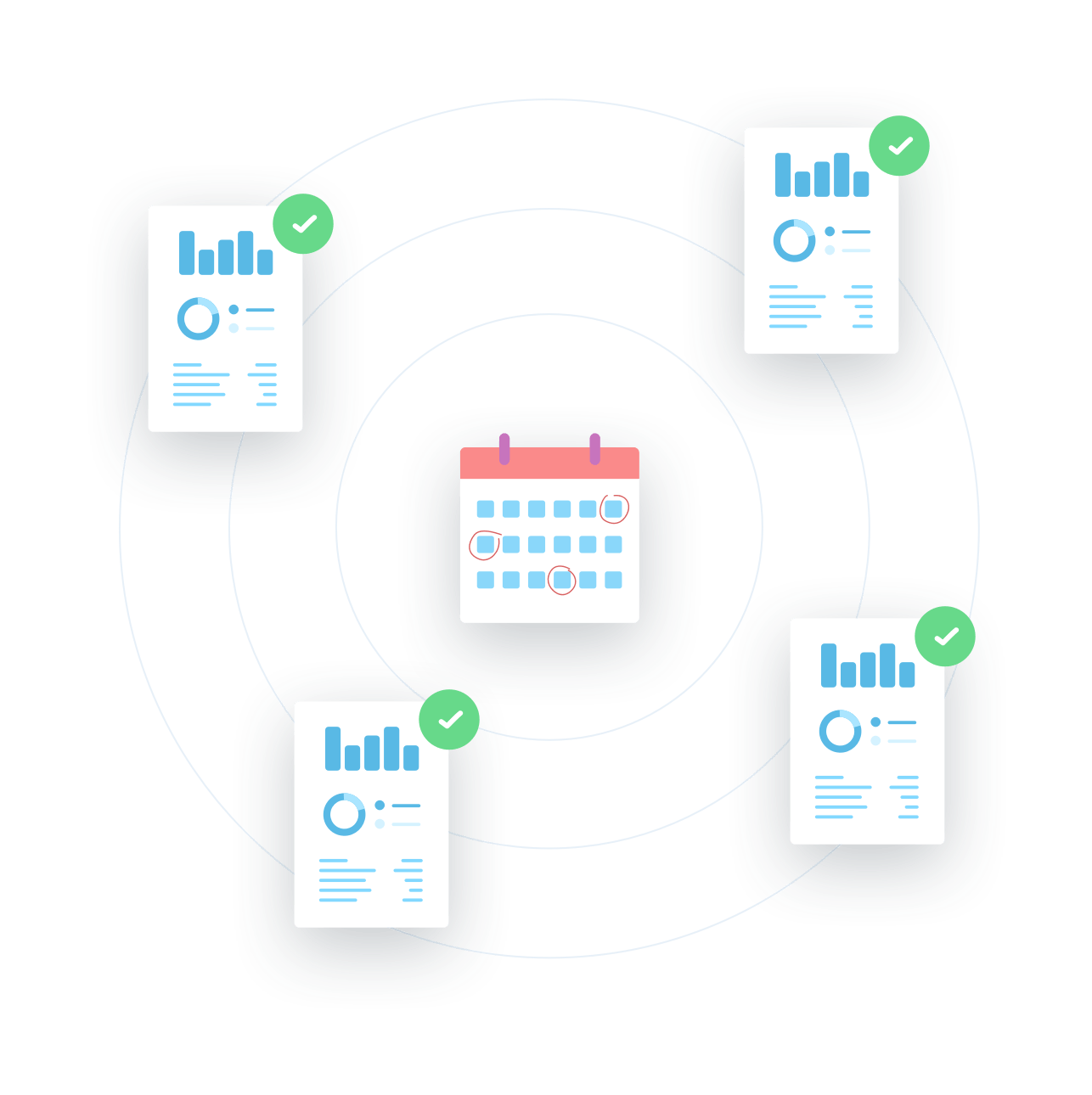 Icons to Illustrate Automating Your Client Reporting