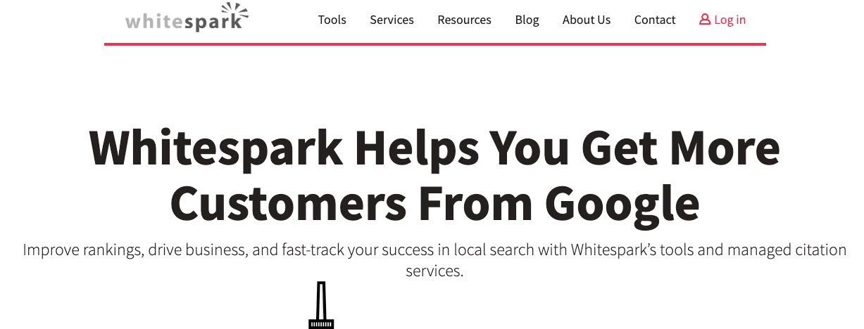 Whitespark website header