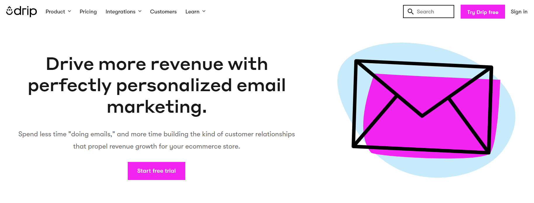 Drip Email Marketing Homepage