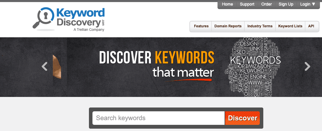 KeywordDiscovery website
