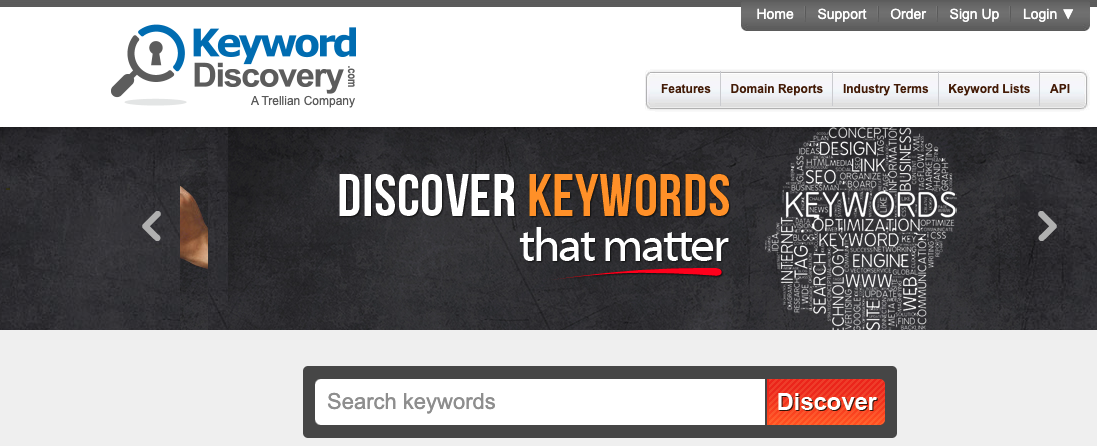 KeywordDiscovery website