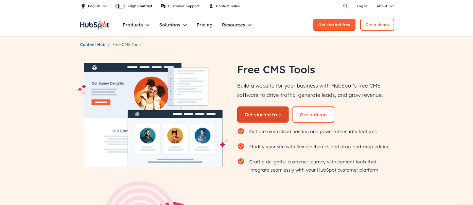 HubSpot Homepage Screenshot HubSpot Homepage Screenshot