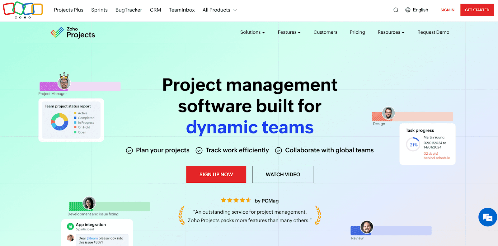 Zoho Projects Homepage Zoho Projects Homepage