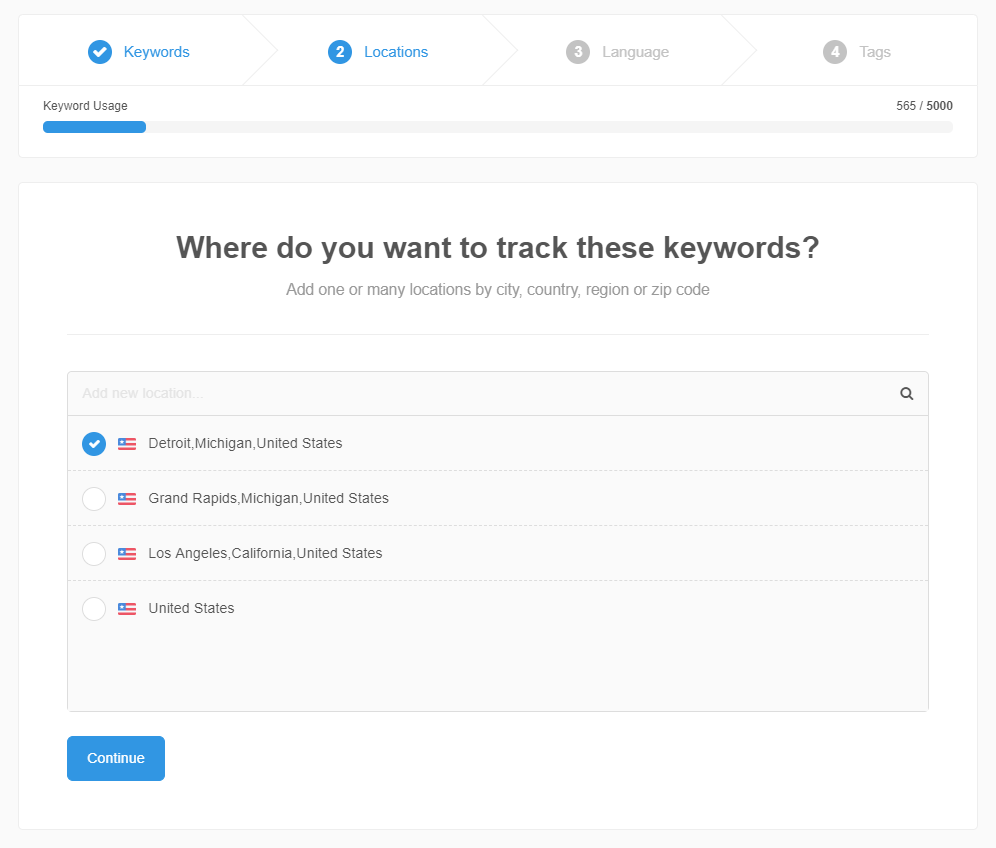 Add Locations - Keyword Rank Tracker - AgencyAnalytics