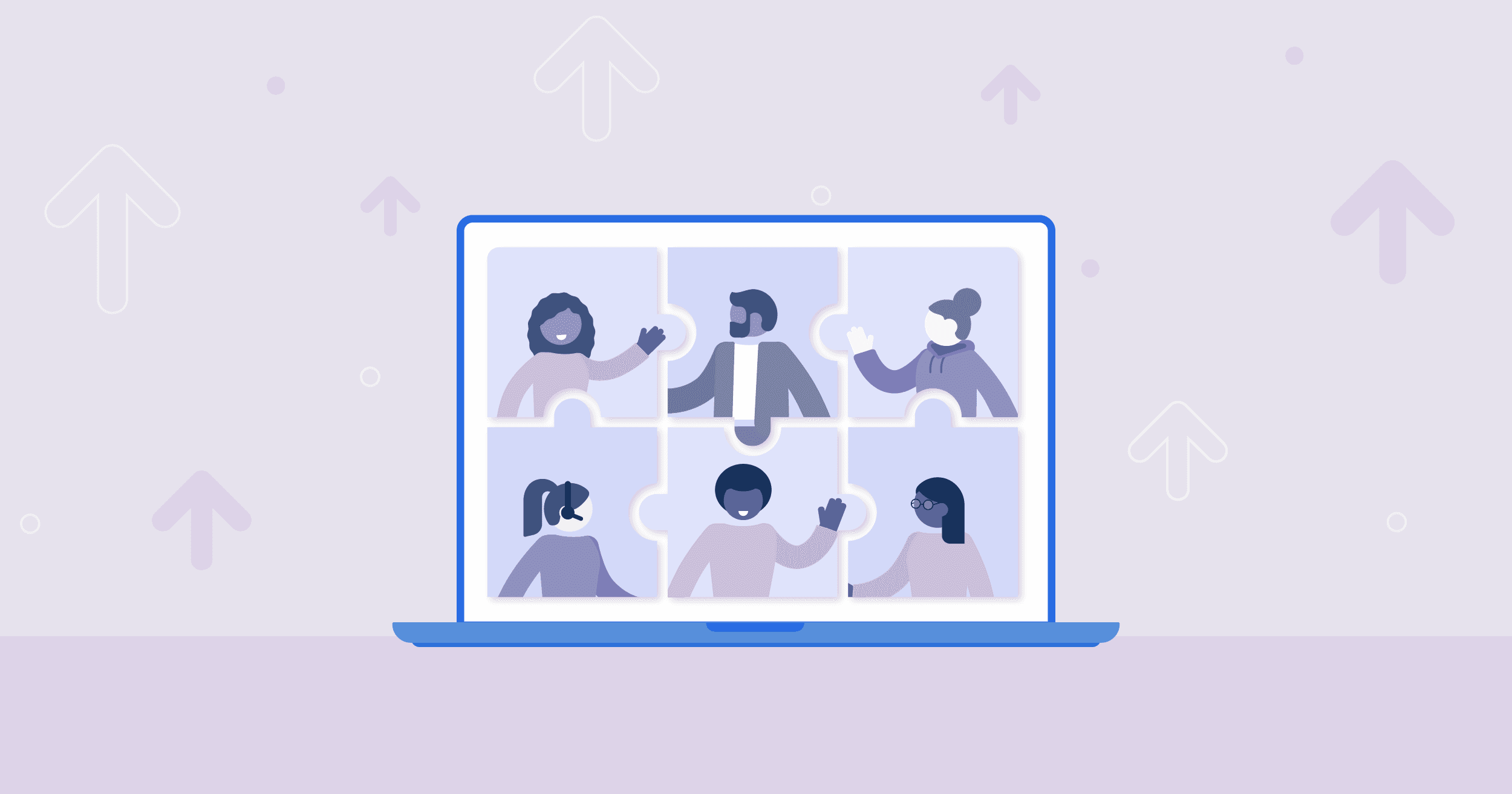 image of a laptop with a remote marketing team interacting image of a laptop with a remote marketing team interacting