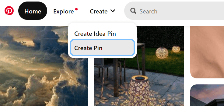 Pinterest - Create Pin
