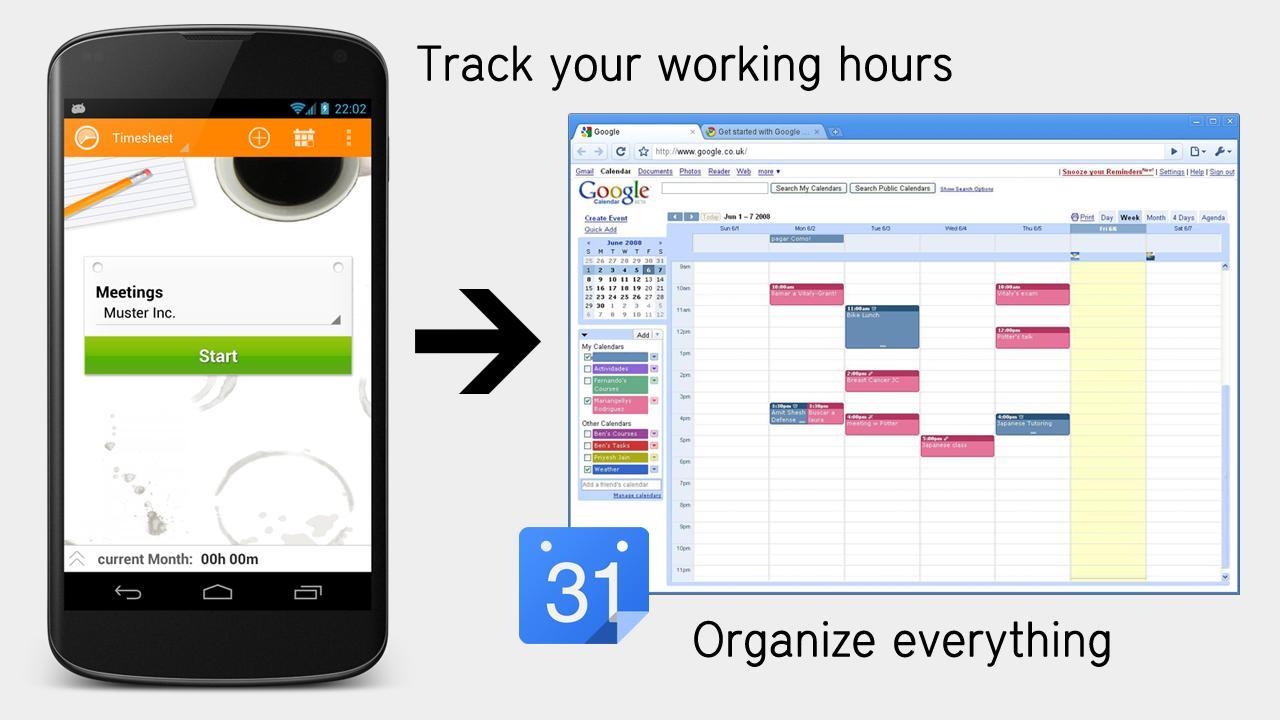 Timesheet time tracking software