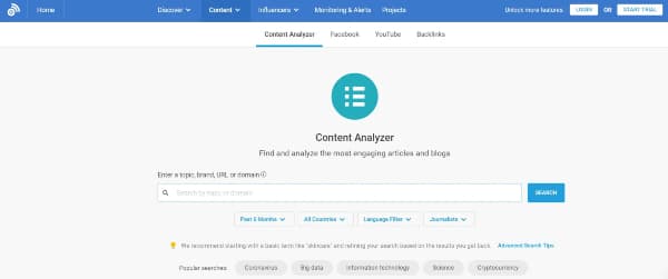 BuzzSumo Backlink Building Tool