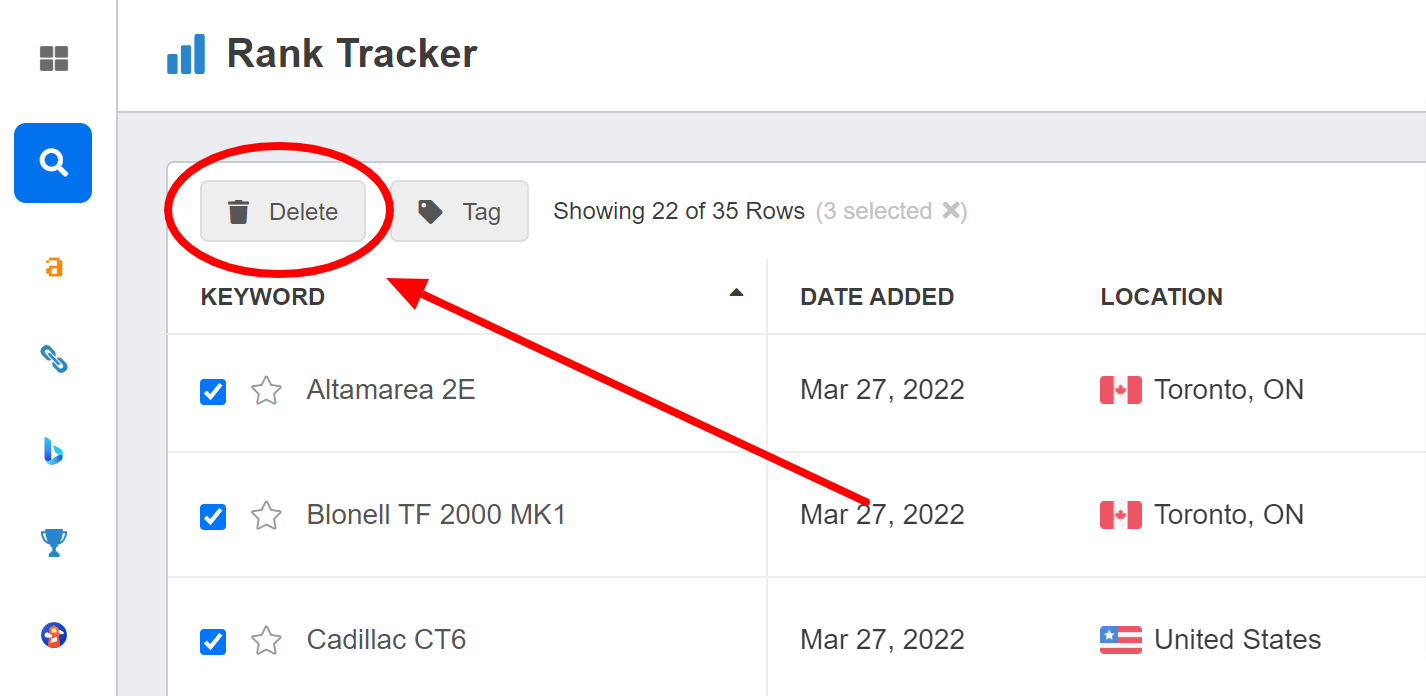 deleting keyword ranking history last step 