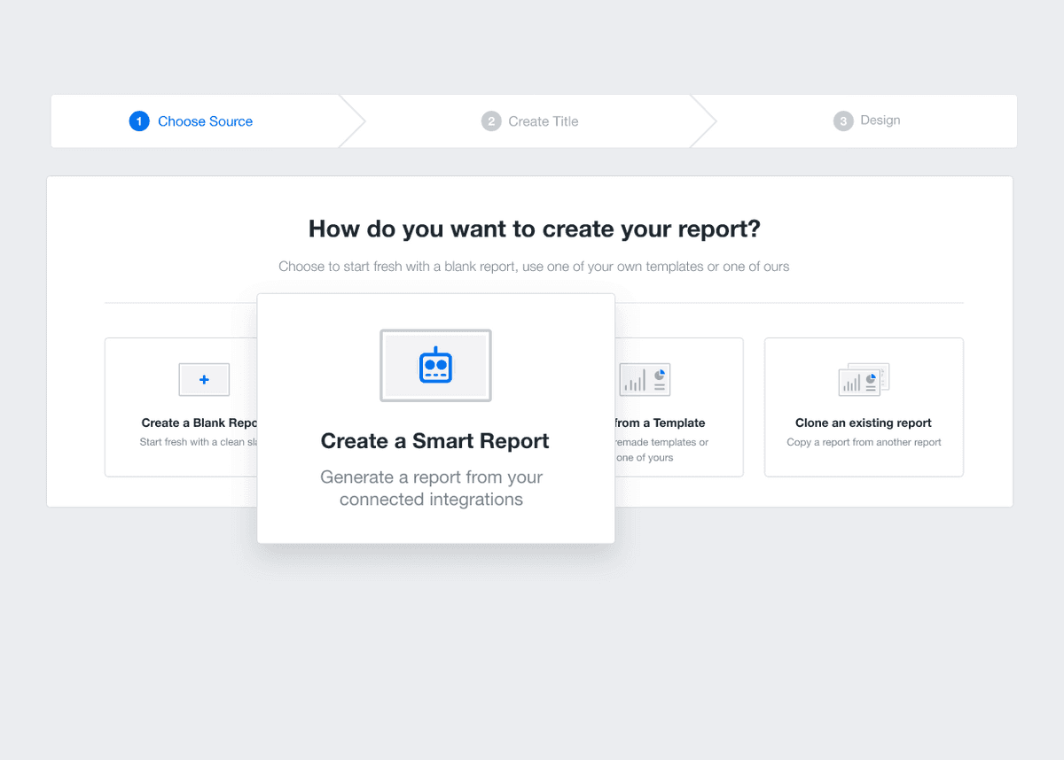Automatically build complete client reports with Smart Reports.