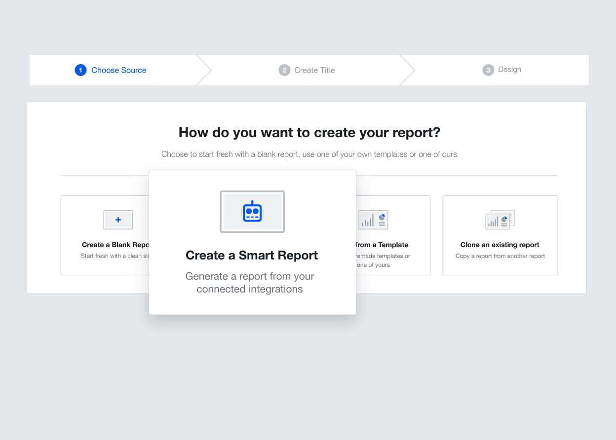 Automatically build complete client reports with Smart Reports.