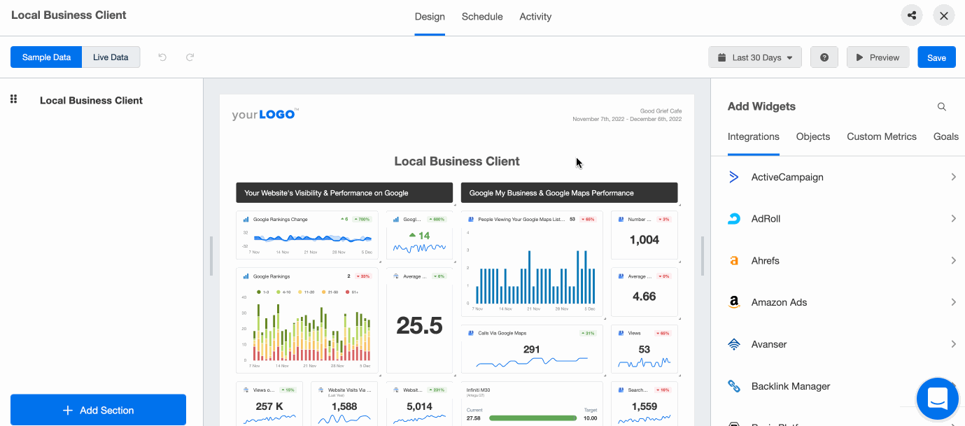 Local Business Report Example Local Business Report Example