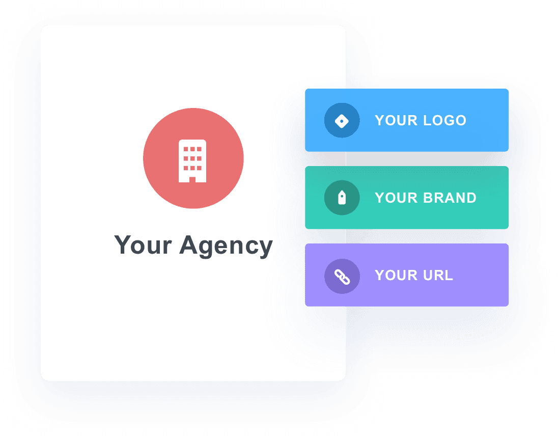 An illustration of the white label settings within the white label reporting tool