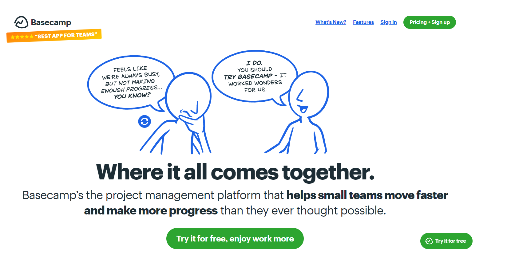 Basecamp Homepage