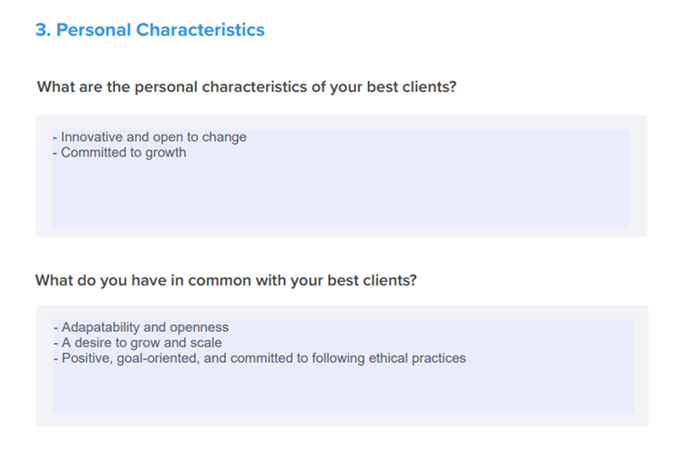 How To Define your Ideal Client Example - Personal Characteristics How To Define your Ideal Client Example - Personal Characteristics