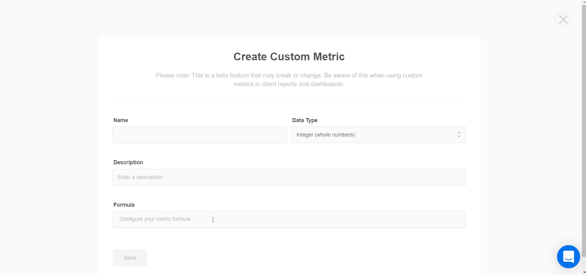Create custom metrics instructions