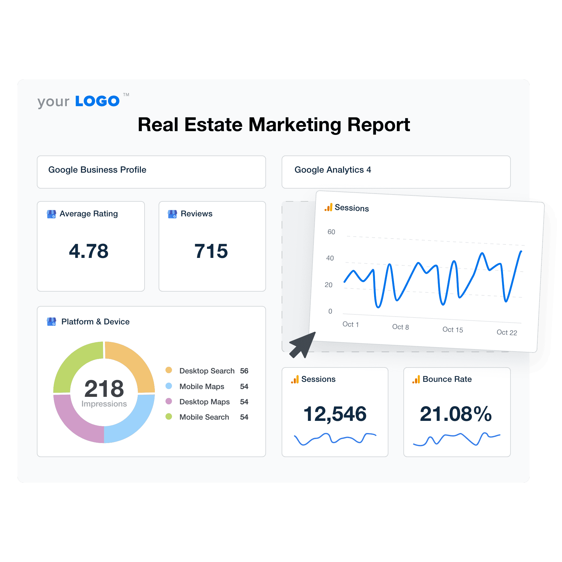 An Example of the Real Estate Marketing Drag-and-Drop Report Builder