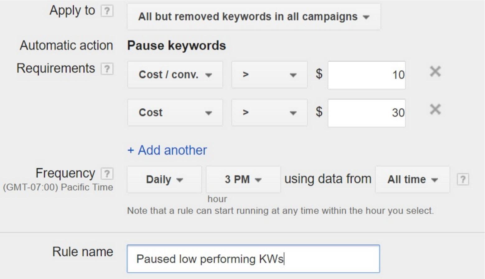 Rules to scale Google Ads