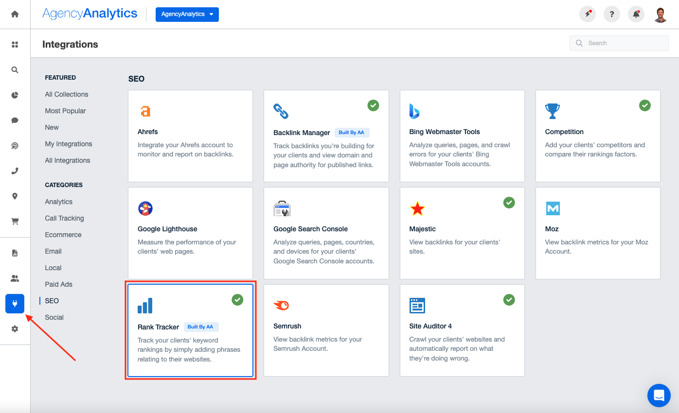 AgencyAnalytics Rank Tracker Tool AgencyAnalytics Rank Tracker Tool