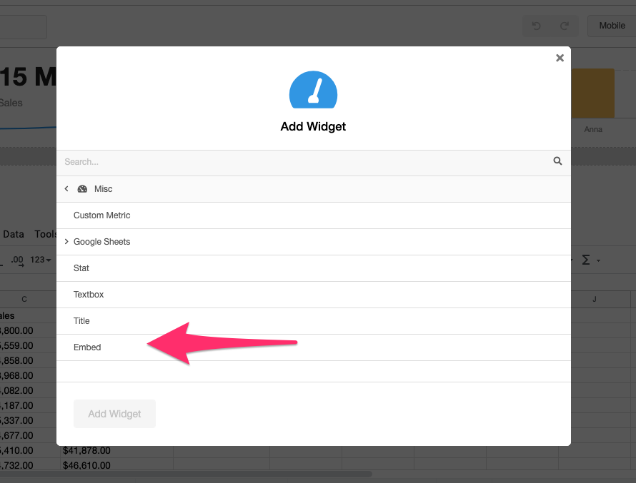 How to Embed Google Sheets Into a Marketing Dashboard