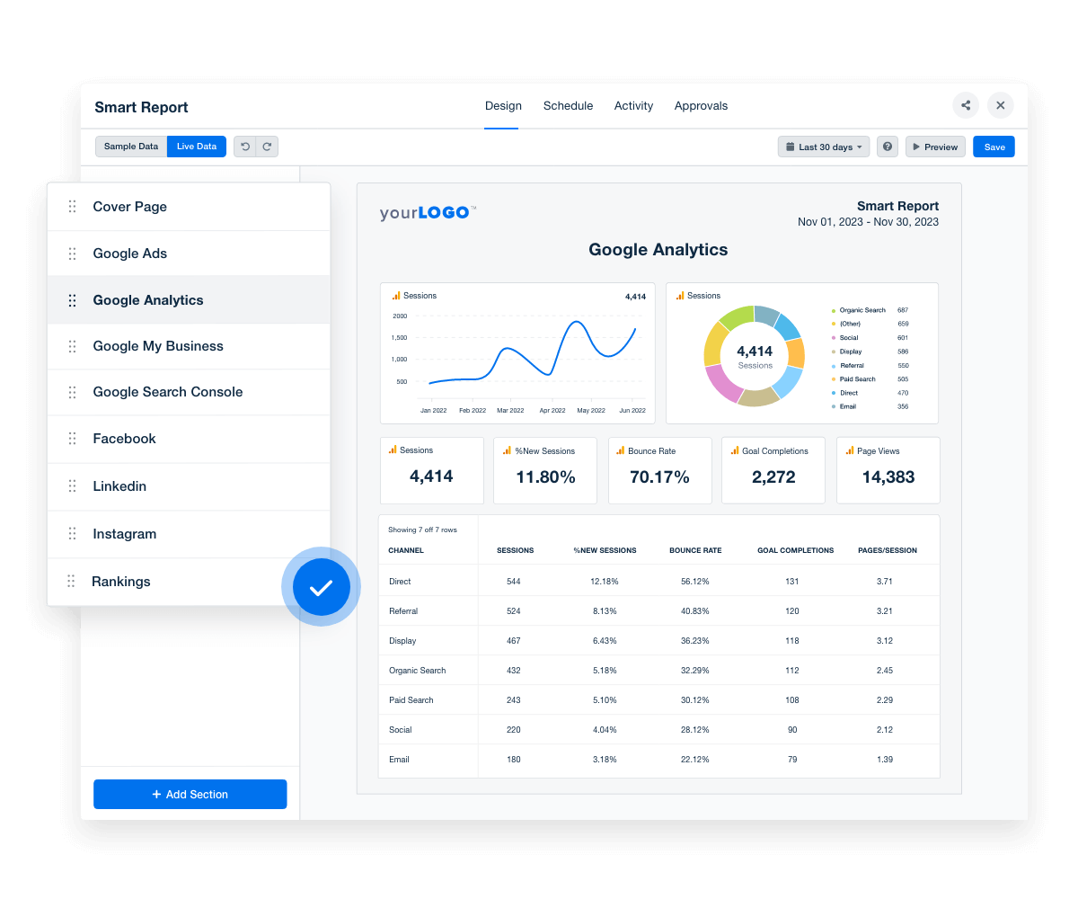 Smart report example Smart report example
