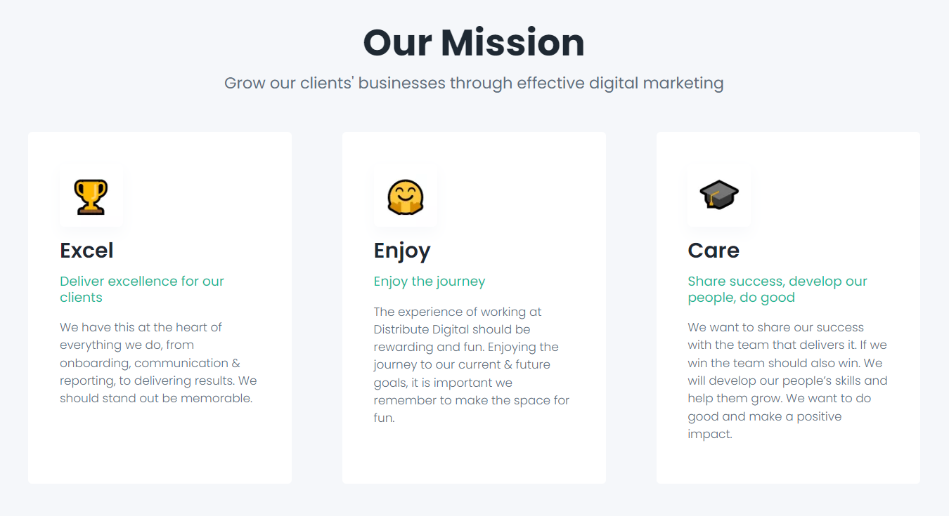 Distribute Digital Mission Statement