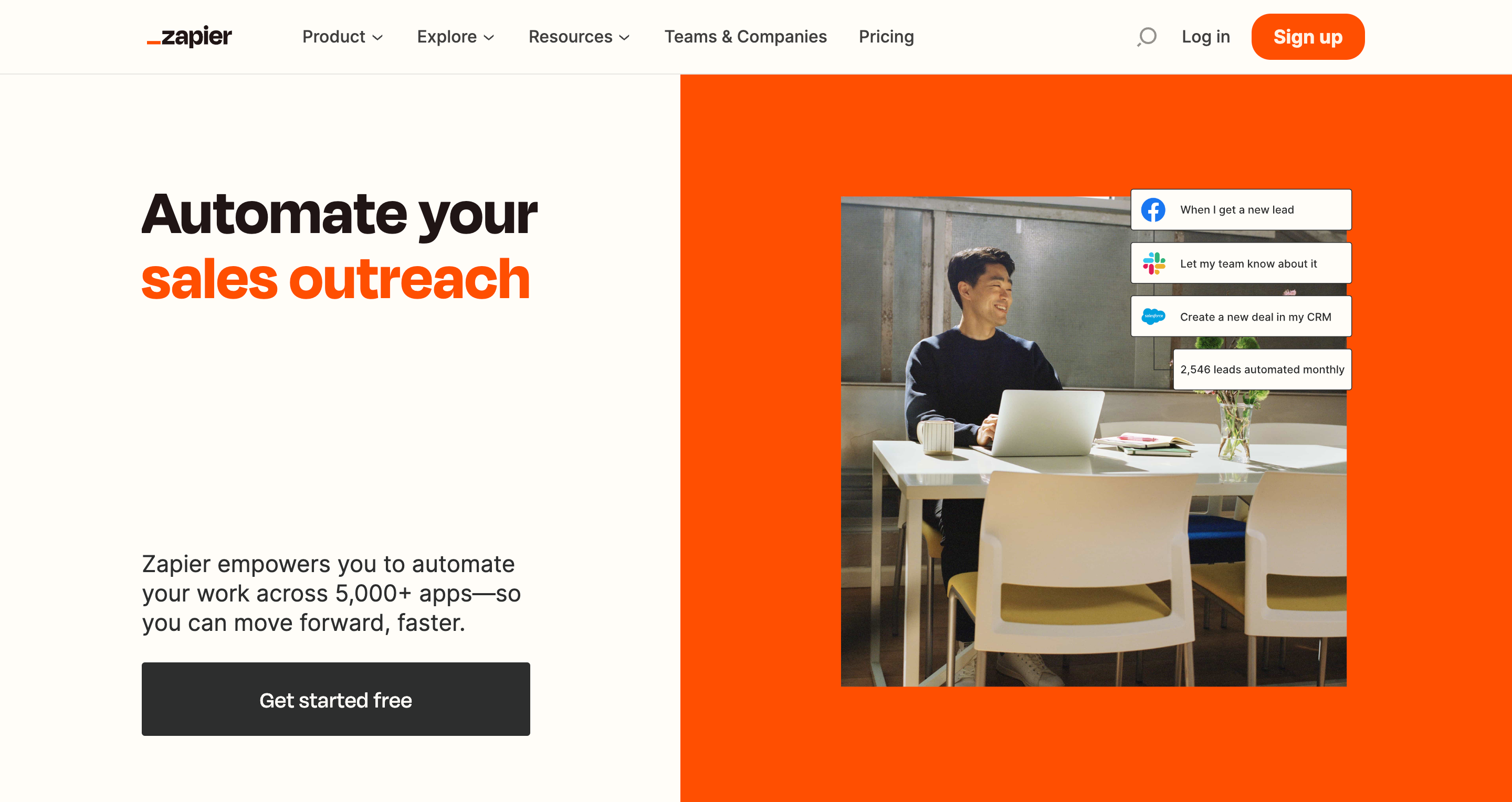 Zapier homepage