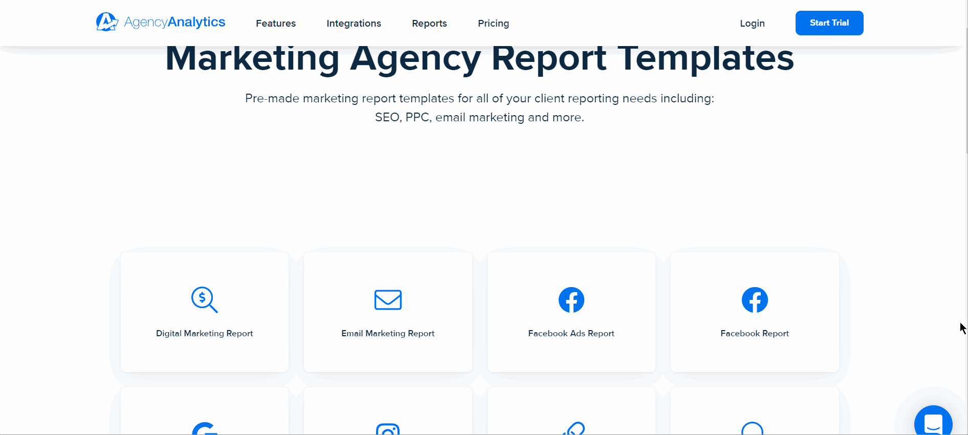 AgencyAnalytics Marketing Report Templates