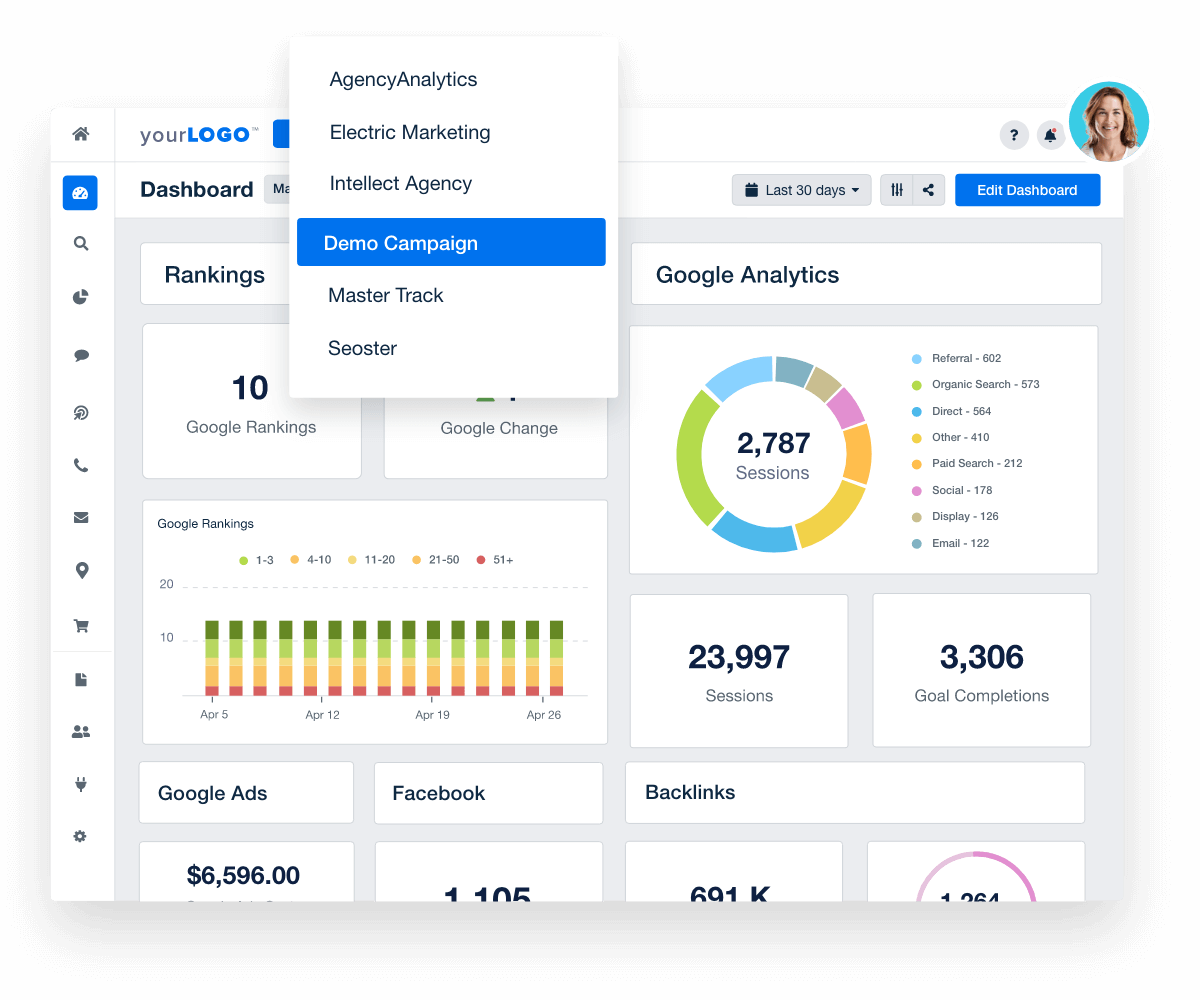 A screenshot of client login controls in AgencyAnalytics