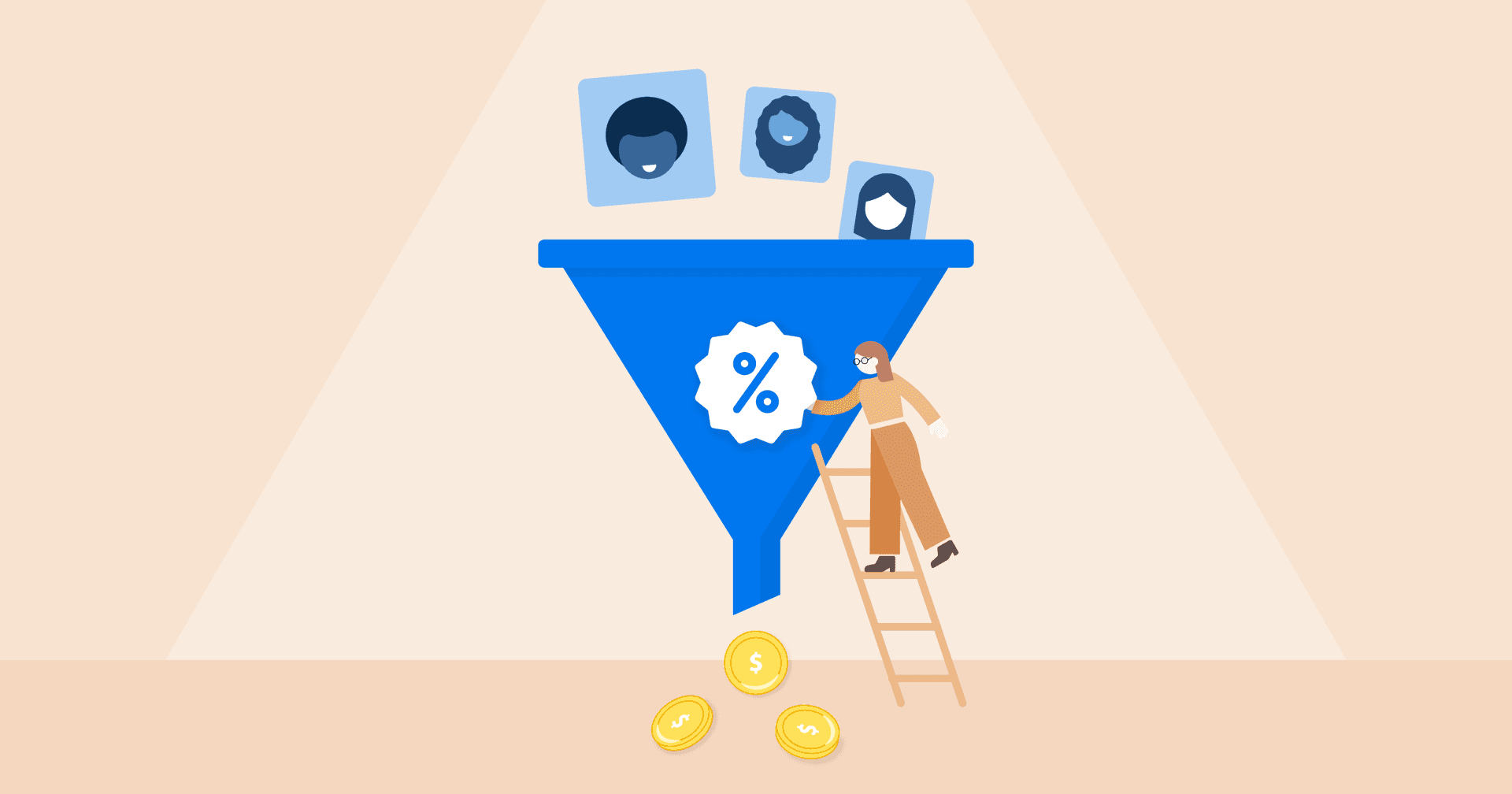 How to Build & Optimize an Ecommerce Sales Funnel Ecommerce Sales Funnel Illustration