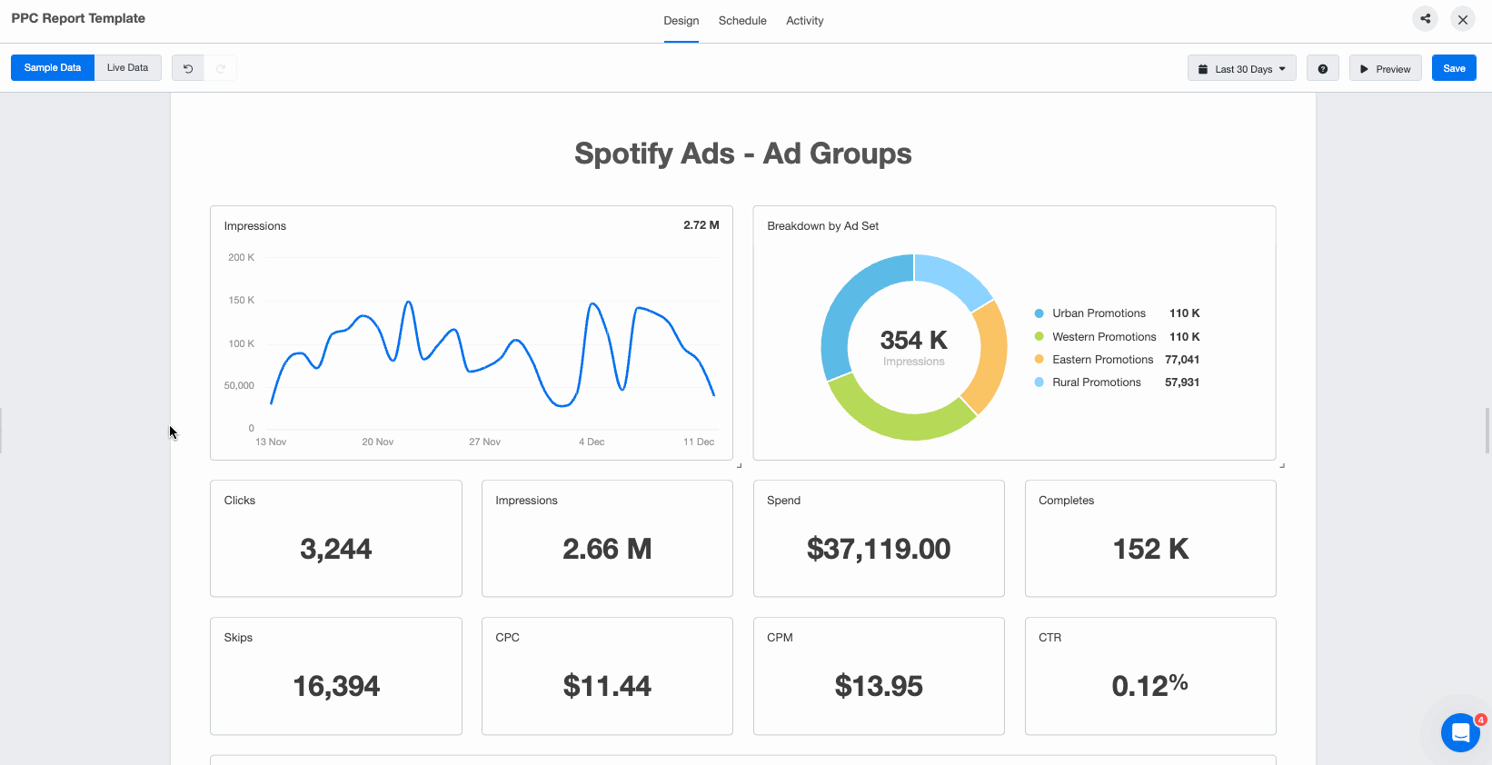 Filter Spotify Ads data by Campaign, Ad Set and more!