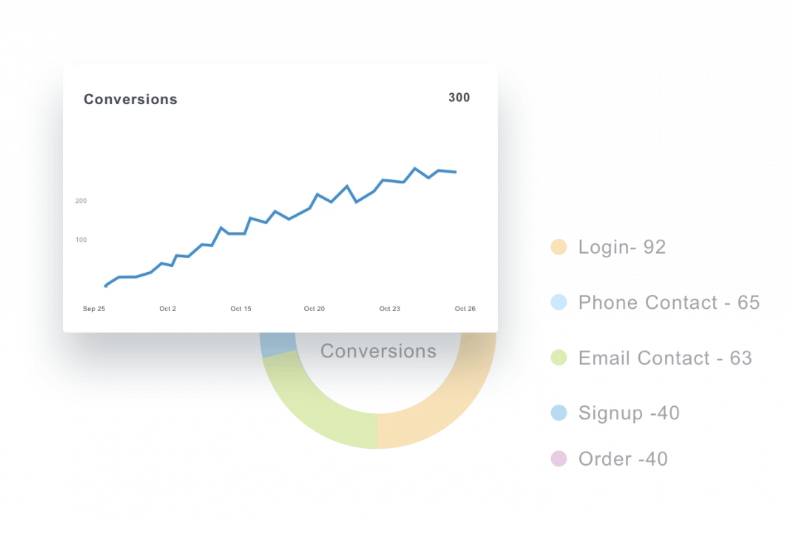 PPC reporting conversions in a graph