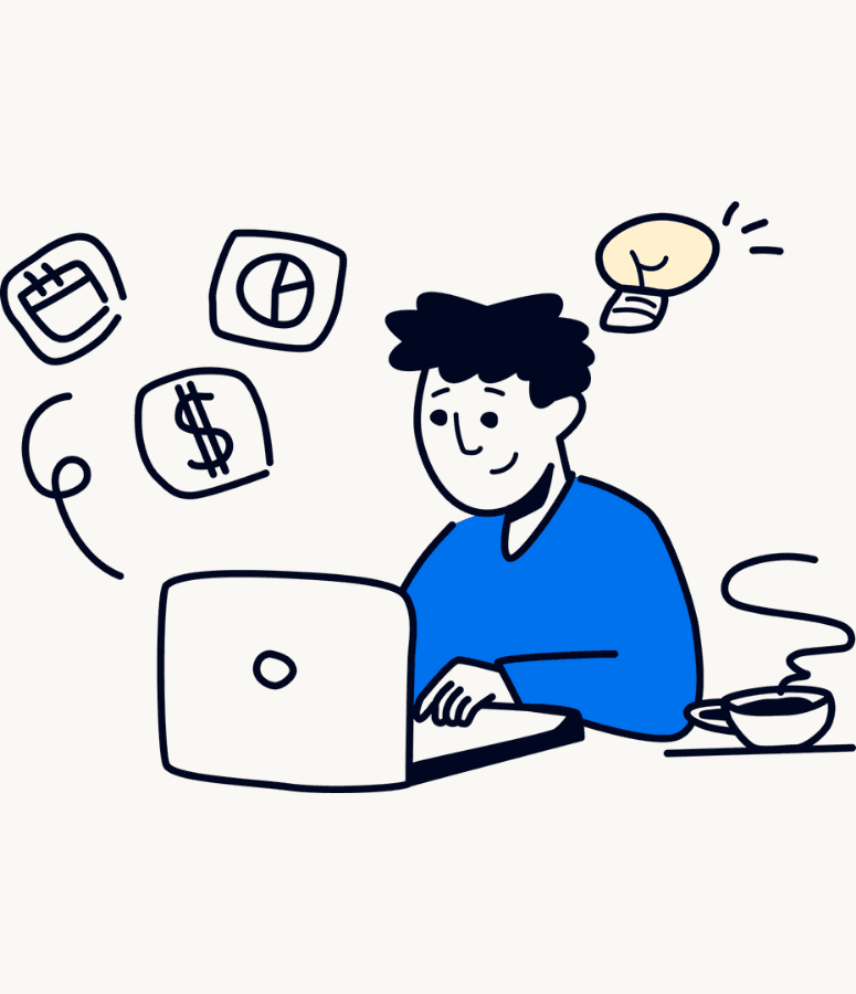 Image showing a marketing agency employee thinking about how they are spending more time on client reporting than marketing strategy.