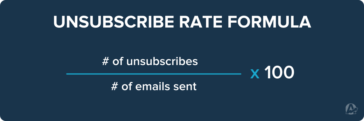 Unsubscribe Rate Formula