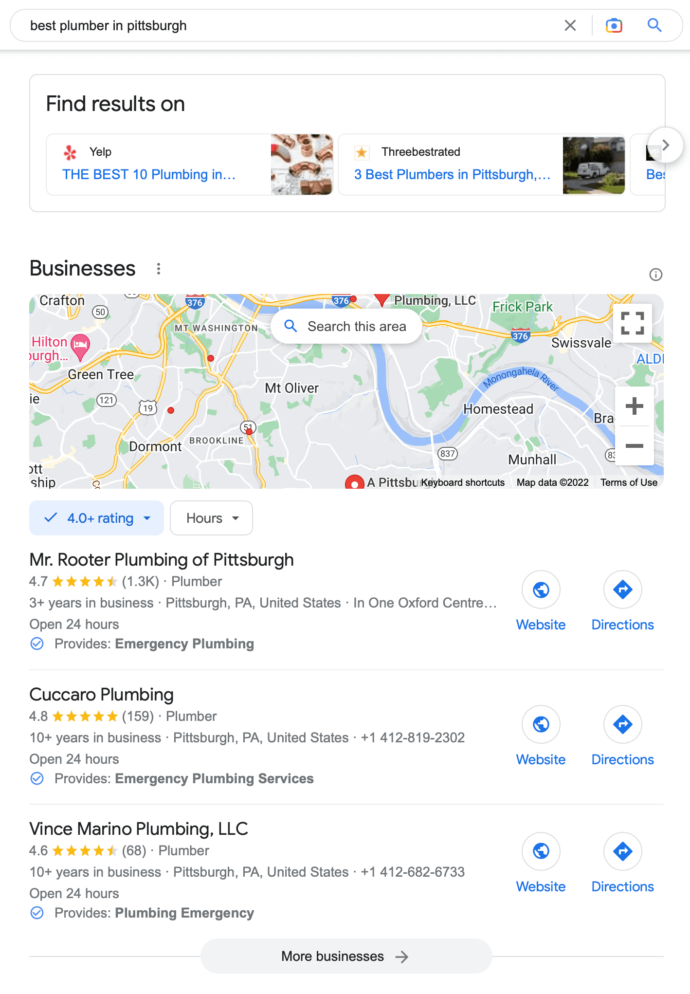 local seo search example