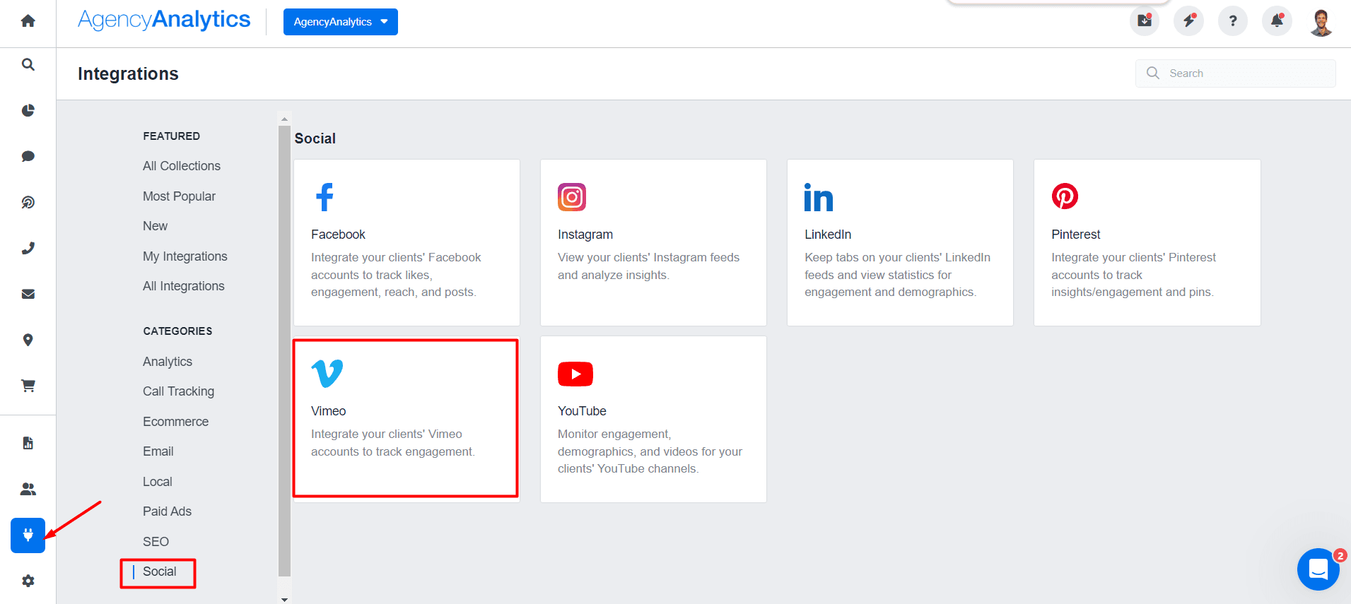 AgencyAnalytics Vimeo Integration Setup AgencyAnalytics Vimeo Integration Setup