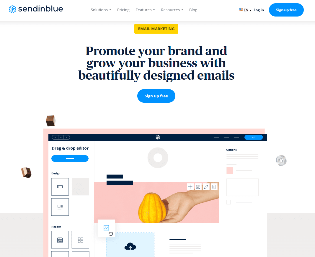 Sendinblue Homepage