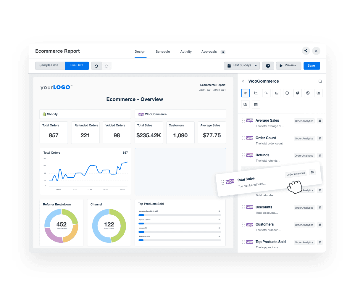 WooCommerce Drag and Drop Report Editor