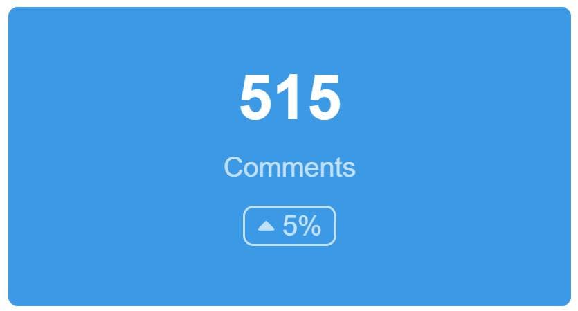 Social Media Dashboard Comments Widget Example