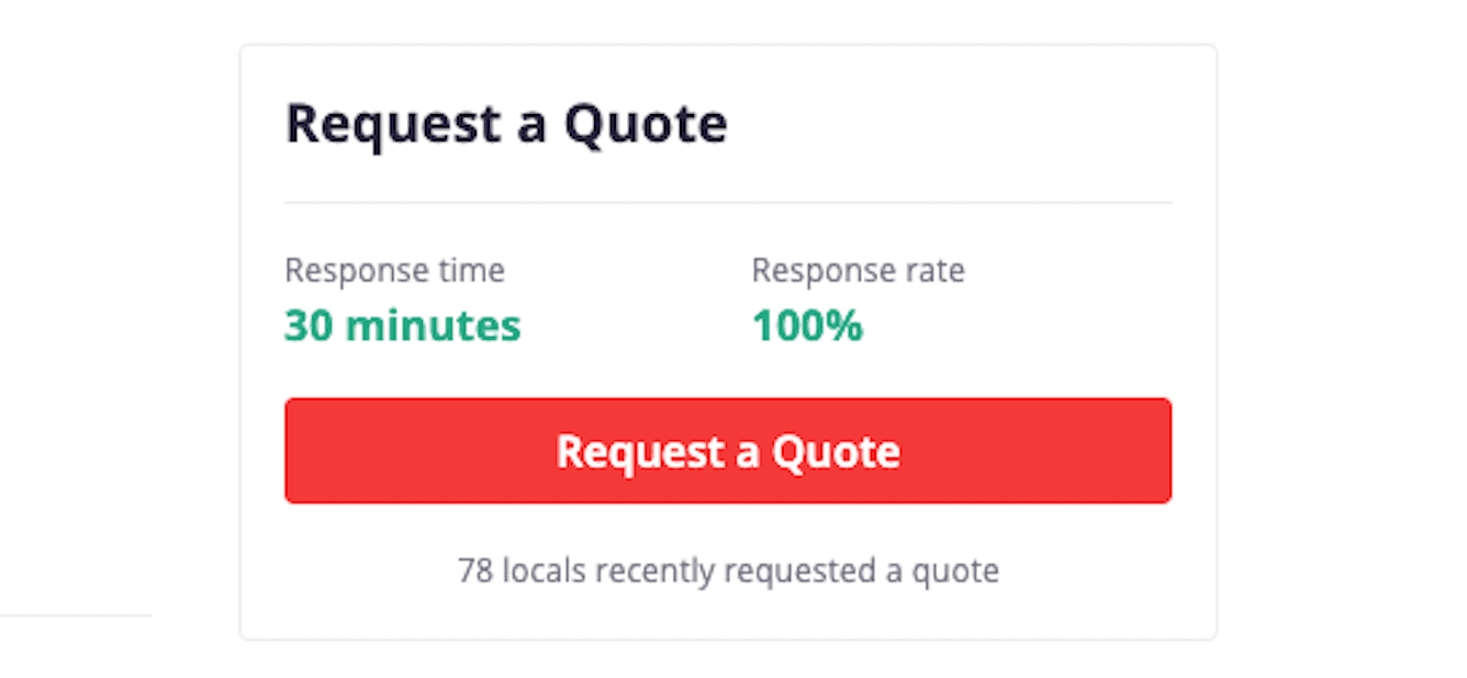 Request a Quote Example